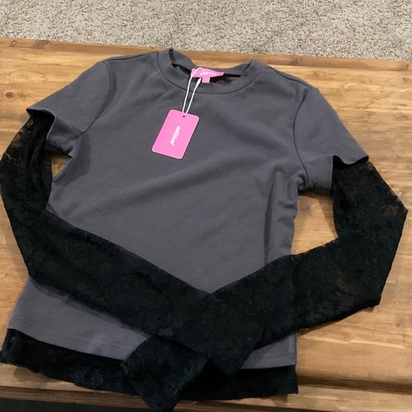 PacSun Gray and Black Long Sleeve Tee - Picture 1 of 1